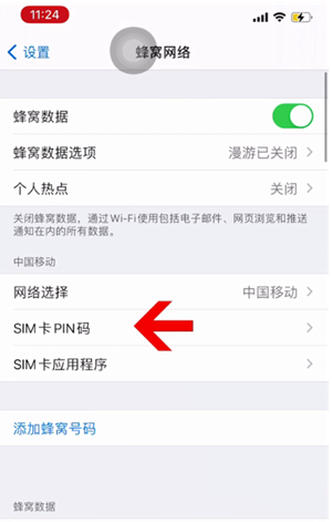 城关苹果14维修网分享如何给iPhone14的SIM卡设置密码 