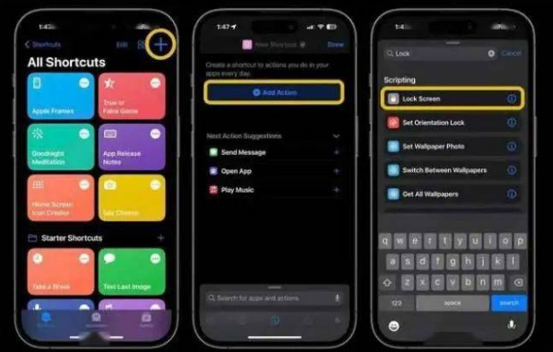 城关苹果14锁屏维修店分享iPhone14升级iOS16.4后如何创建锁屏快捷方式 
